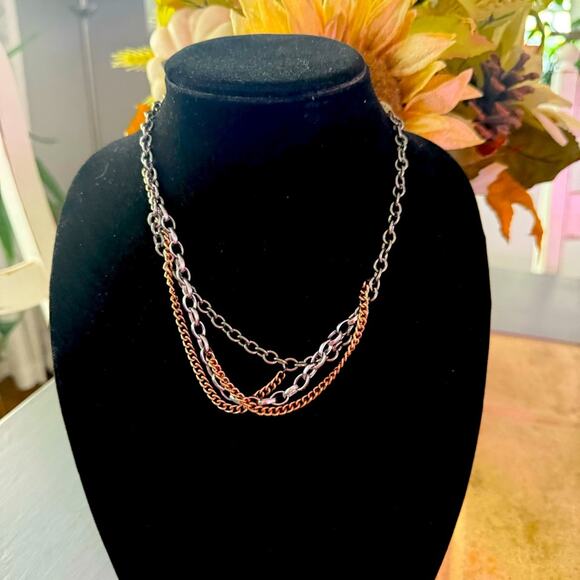 Sabika Multi Chain Chainlink Necklace - Picture 1 of 7